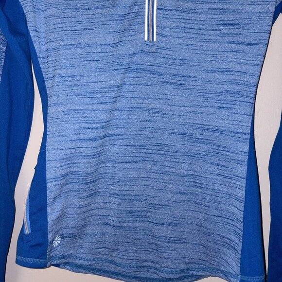 Athleta Running Wild 1/4 Zip Blue Pullover Women's Jacket Sport Top Size XXS - Picture 6 of 11